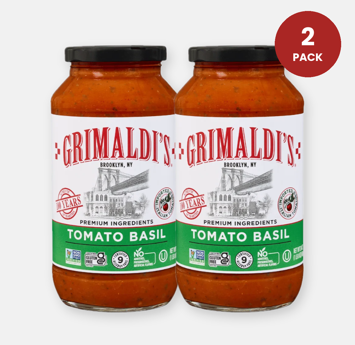 Tomato Basil Pasta Sauce 2-24oz Jars