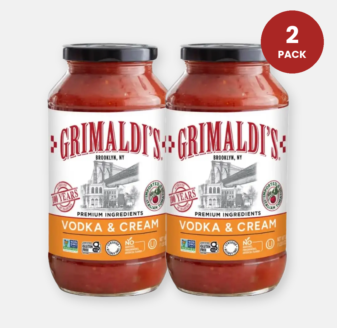Vodka & Cream Pasta Sauce 2-24oz Jars